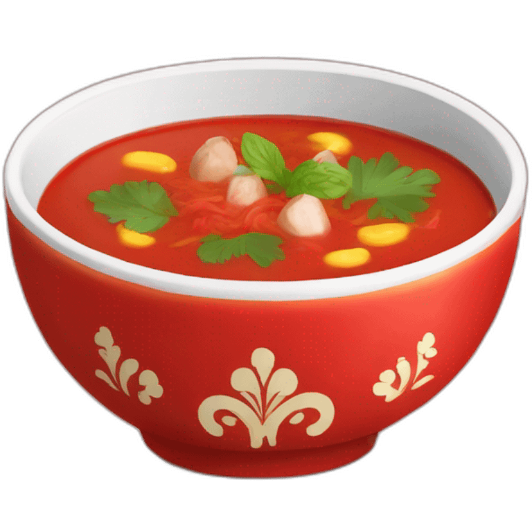 Borsh Ukrainian red soup bowl emoji