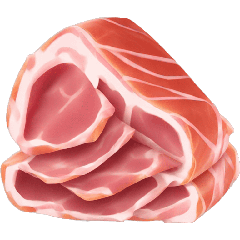  single serving of thinly sliced cured ham emoji