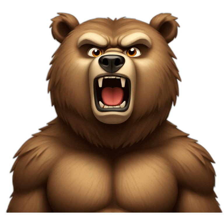 Angry bear emoji