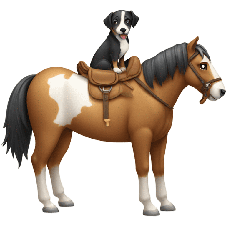 Dog on horse emoji