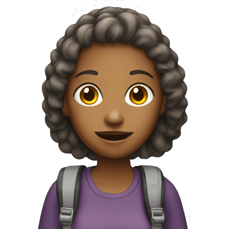 women with a backpack emoji