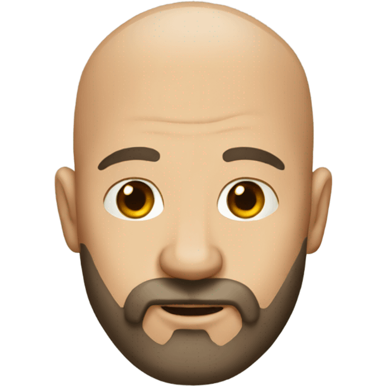 bald man with beard portrait emoji