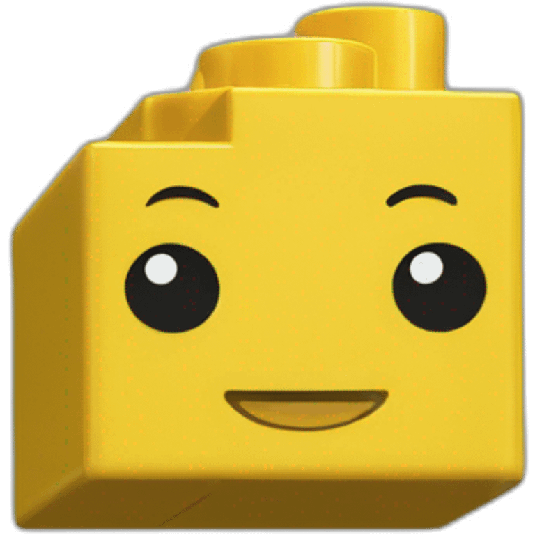 A yellow 2 by 2 Lego brick emoji