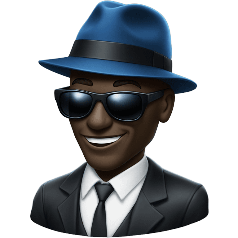 Michael Jordan dressed like one of the blues brothers emoji