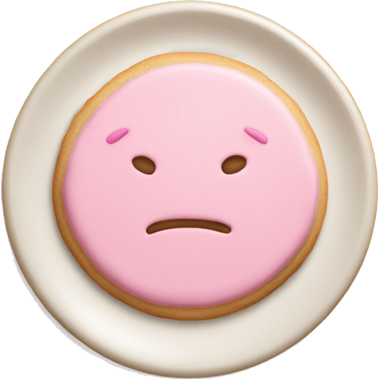 Light pink cookies on a plate emoji