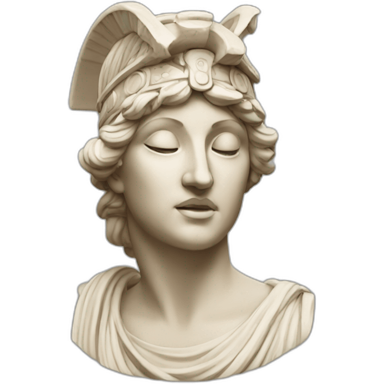 Sculpture of Athena the Greek goddess  emoji