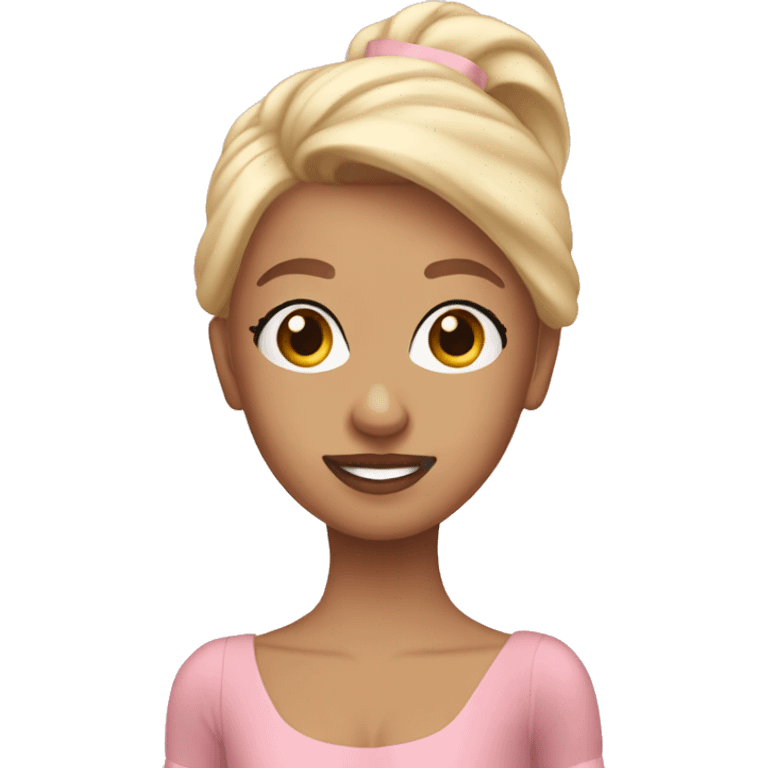 pink ballerina blonde emoji