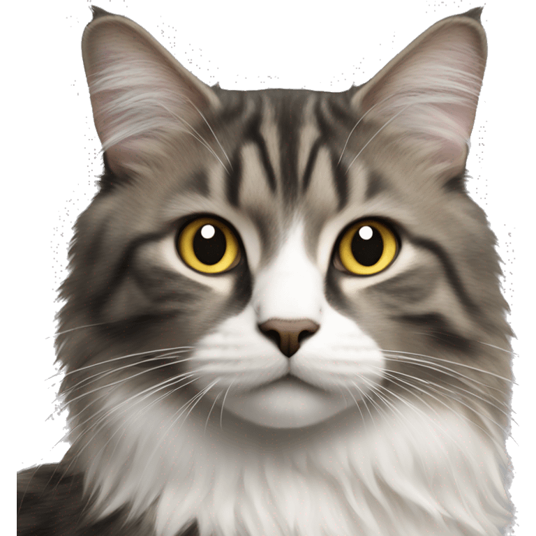 Norwegian Forrest cat sitting  emoji