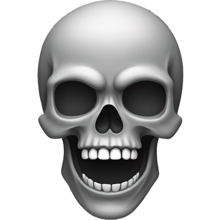 grey long skull open mouth emoji