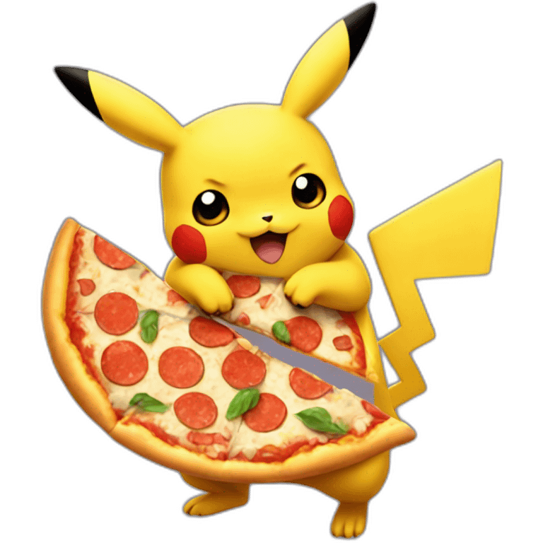 Pikachu-eat-pizza emoji