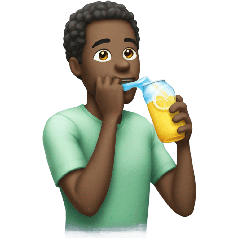 african american guy drinking koolaide emoji