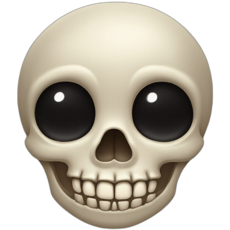 Lip biting emoji of a skull emoji