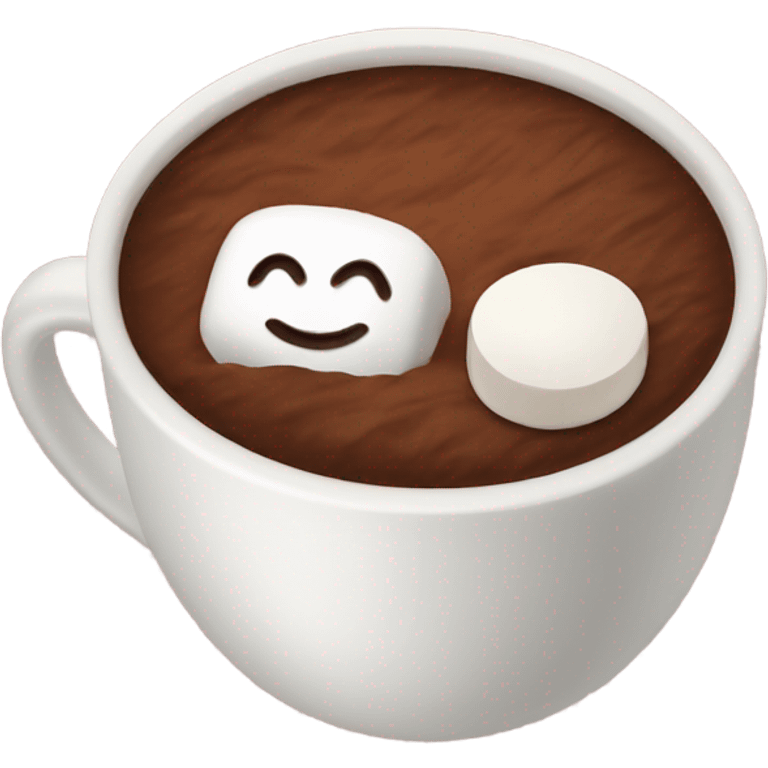 cocoa with marshmallow in cozy cup emoji