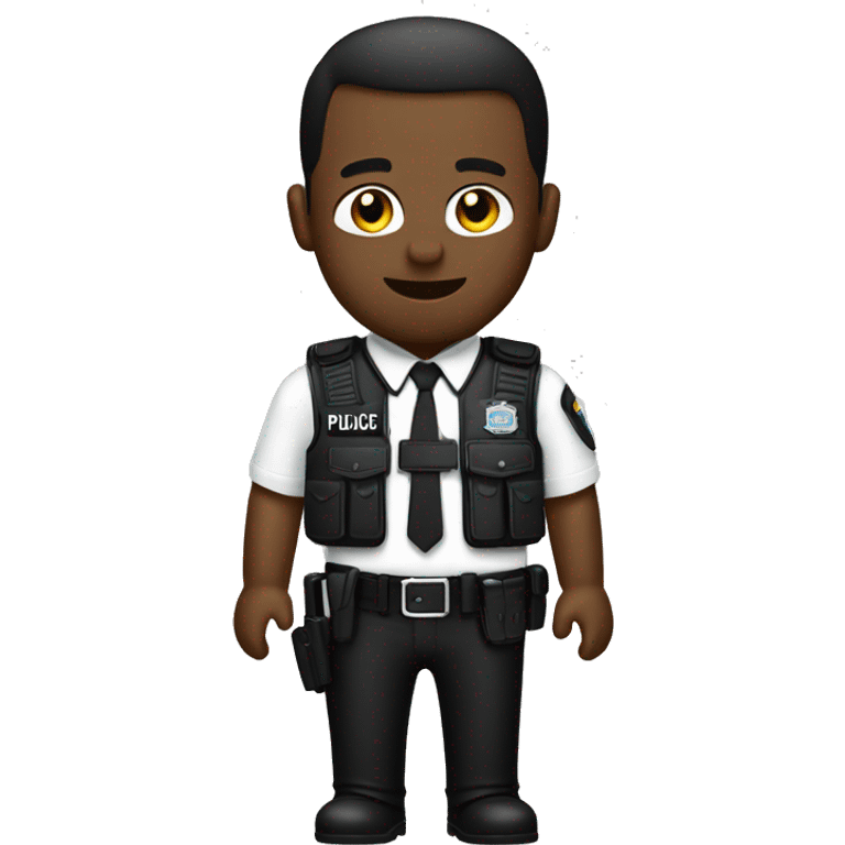 black police man bullet proof vest helmut lang emoji