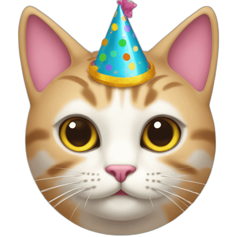 cat with a party hat emoji