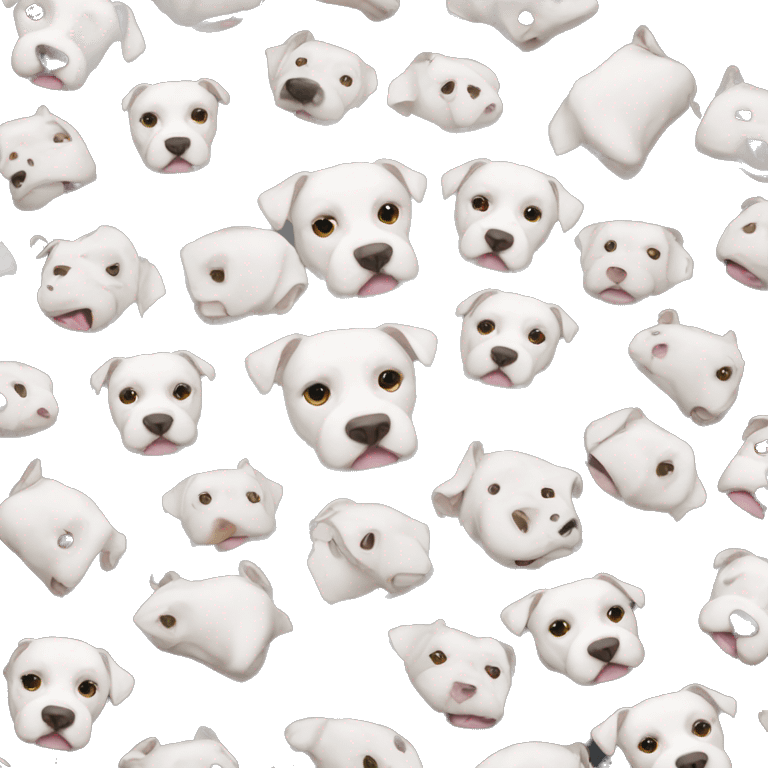 White pitbull dog emoji