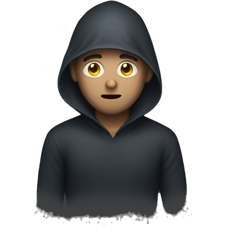 A man hiding in the dark emoji