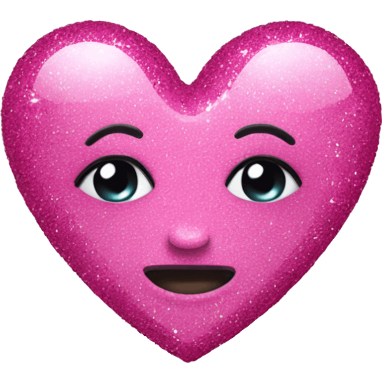 Pink heart with glitter emoji