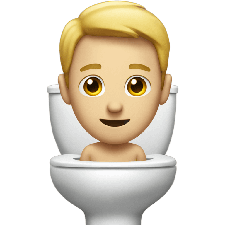 White man on a toilet emoji