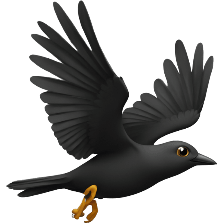 2 birds flying black emoji