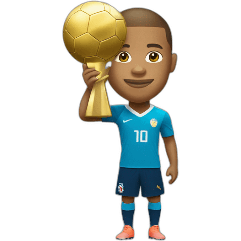 Mbappe con un Balon de Oro emoji