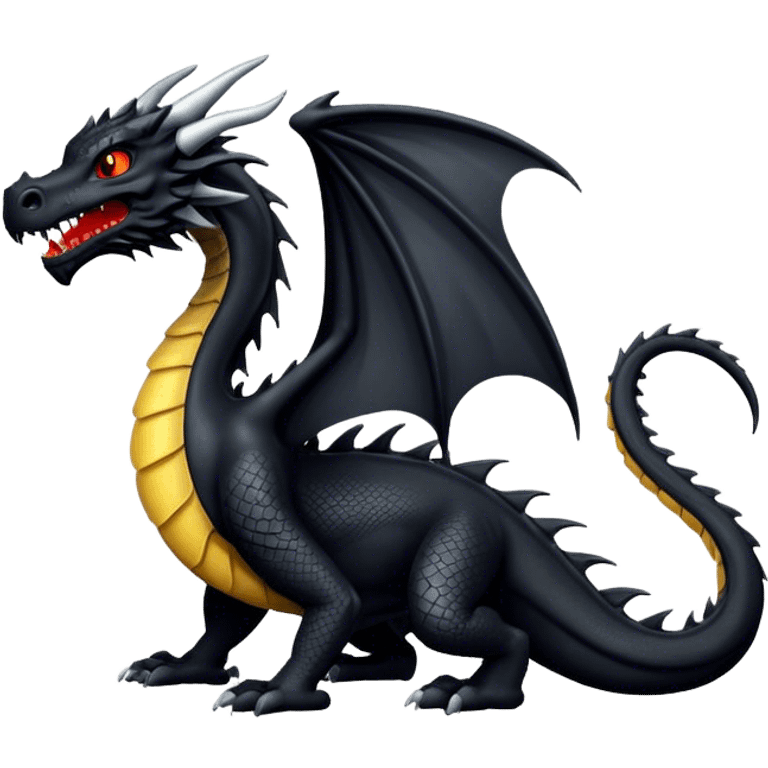 dragón negro emoji