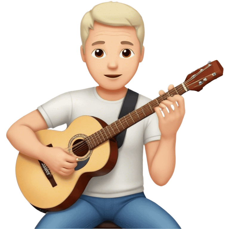 middle-aged man with light skin, musician, instrument, guitar, piano, violin, performance, music, playing, melody, talent, sound, notes, skilled, artist, creativity emoji