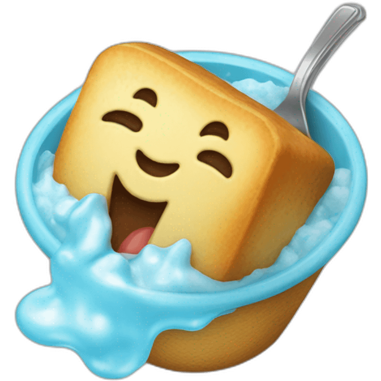 Chat qui mange une glace emoji