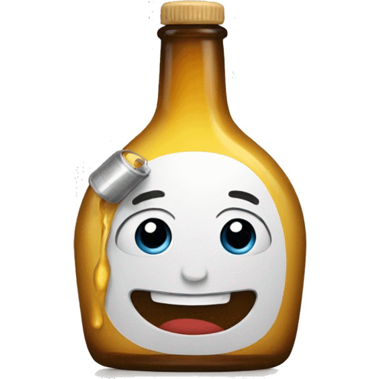 emoji with bottle emoji