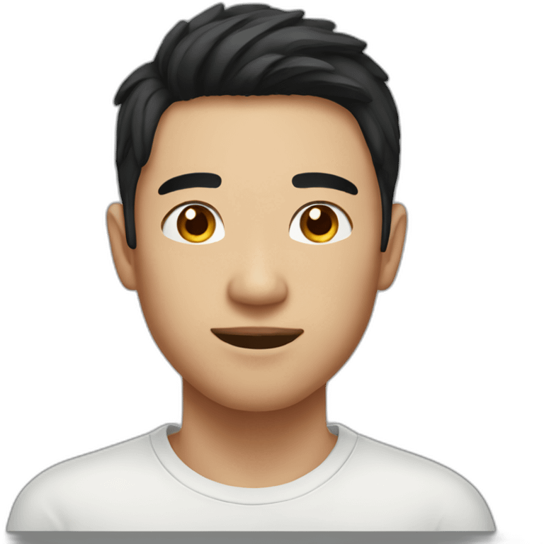 Sexy asian guy with freckles emoji