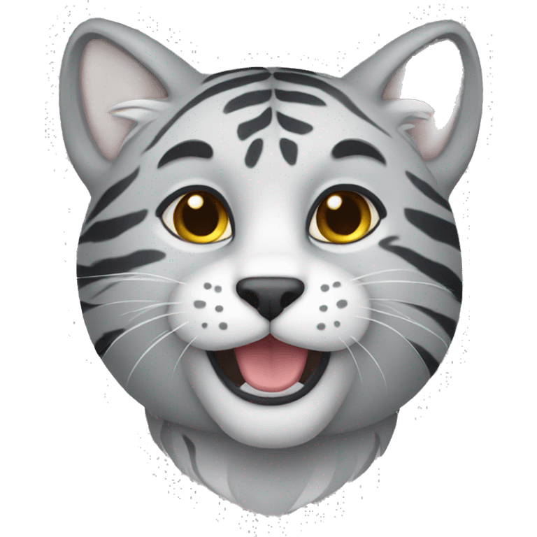 grey tiger cat  emoji