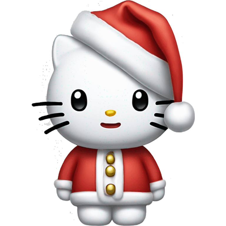 Hello kitty with a Santa hat emoji