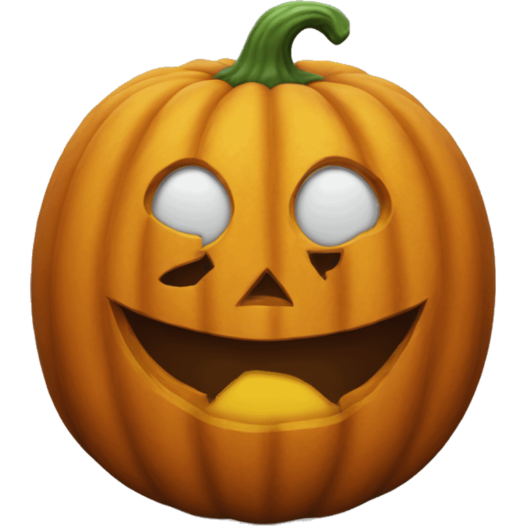 Halloween pumpkin with a face emoji