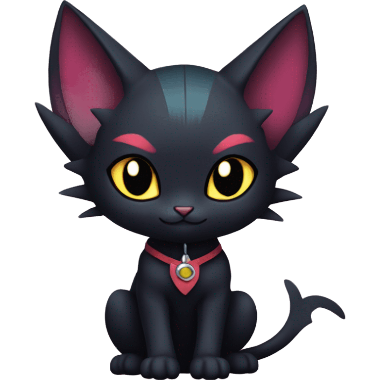 Cool Cute Edgy Black Dark Chibi Cat-Noibat-Noivern-Litten-Fakémon-hybrid emoji