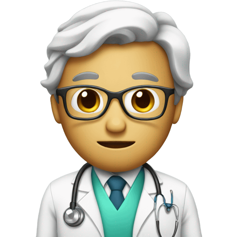 apple dressed as a doctor emoji