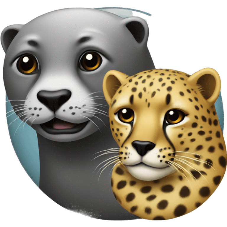 seal and cheetah emoji