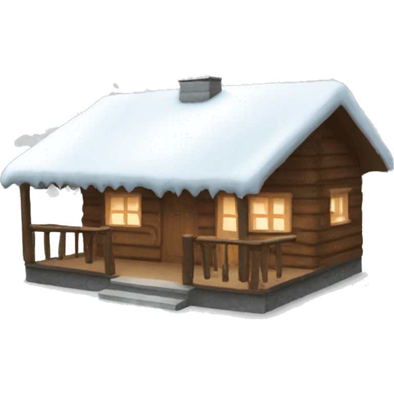 winter cabin emoji