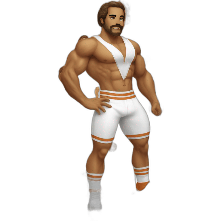 retro 70s gym clothes for a white stud emoji