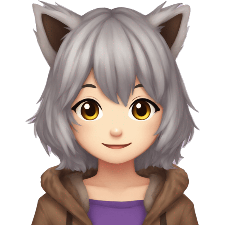 Snuffy Anime Raccoon CatGirl Vtuber emoji