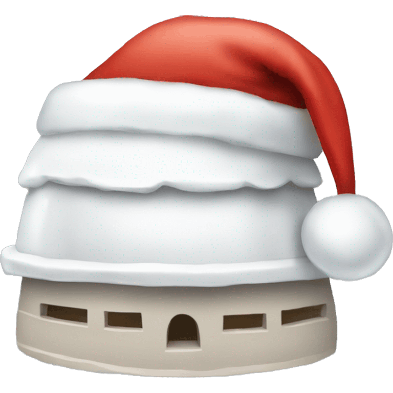 igloo xmas santa hat emoji