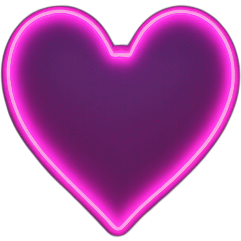 neon sign heart outline emoji