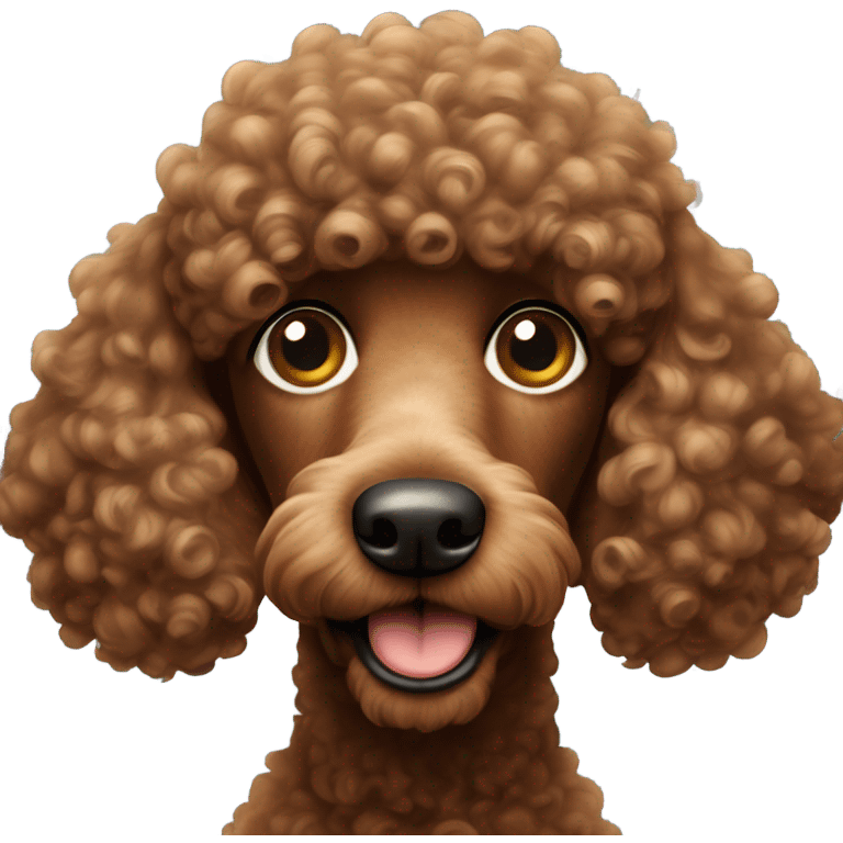 A brown poddle face emoji