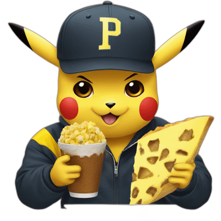 Pikachu eating ronaldo emoji