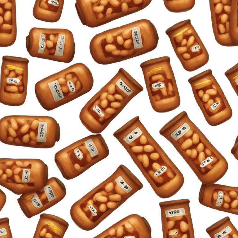 Baked beans in a bottle emoji