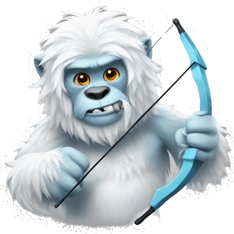 yeti with a bow and arrow emoji