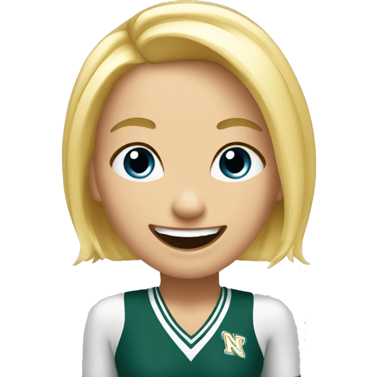 cheerful blonde cheerleader pose emoji