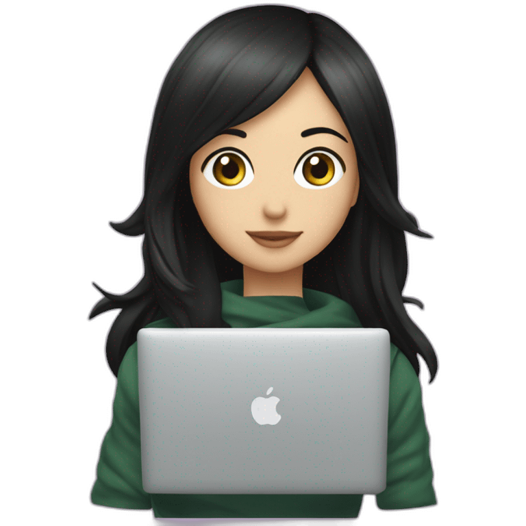 nico-robin-with-a-macbook emoji