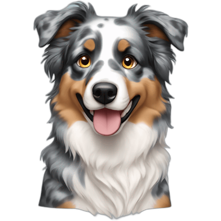 Blue Merle Australian shepherd emoji