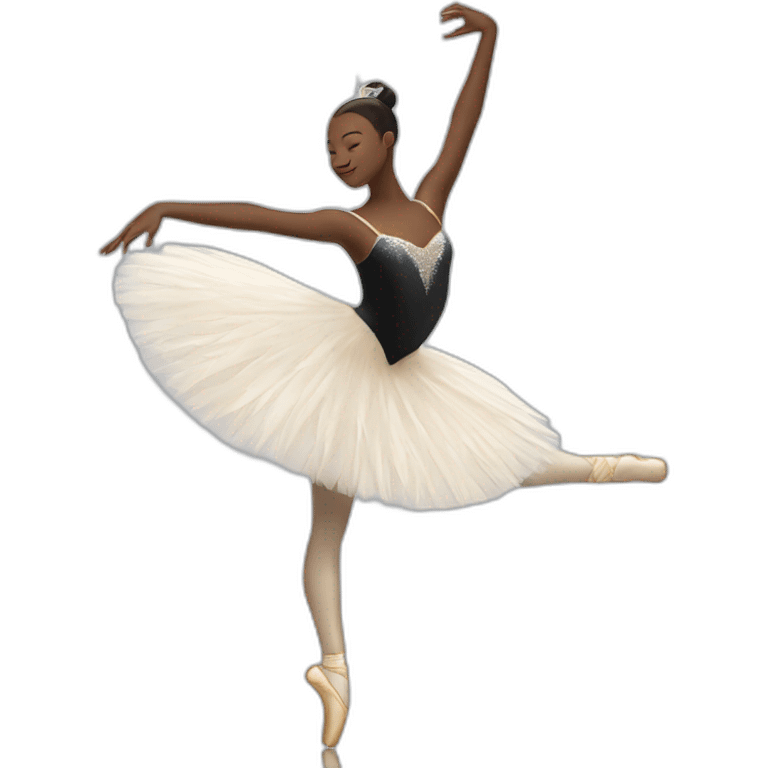 black ballerina dancing swan lake emoji