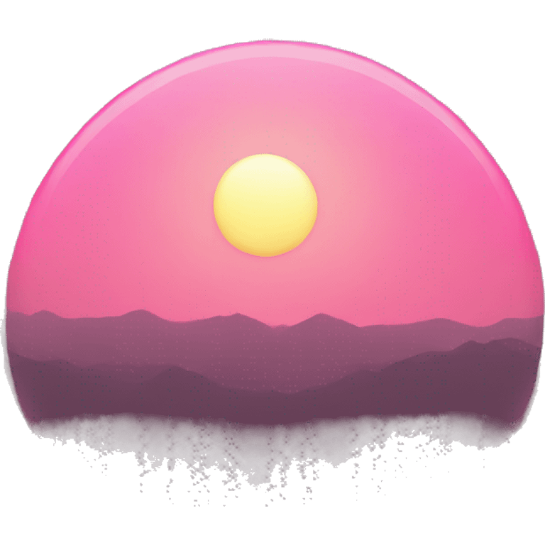 Pink sun emoji